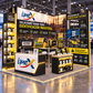Maqueta conceptual de un stand con planos y materiales para el servicio de diseño de experiencias de marca de Prolijos. Para Imex Americas